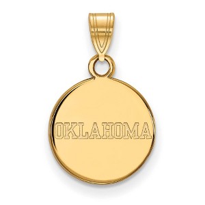 Black Bow Jewelry 14k Yellow Gold Oklahoma Sooners NCAA Small Pendant - 1 of 3