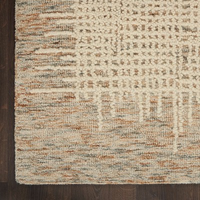 Handmade Beige/Multi Wool Tufted 5' x 7' Area Rug