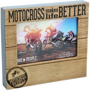 Pavilion Gift Company - Motocross People - 6.75" x 7.5" Frame (Holds 4" x 6" photo) - Single Image Frames - 1 of 4