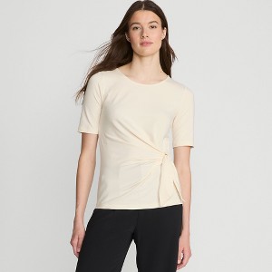 Lands' End Women's Lightweight Jersey Tie Front Top - 1 of 4