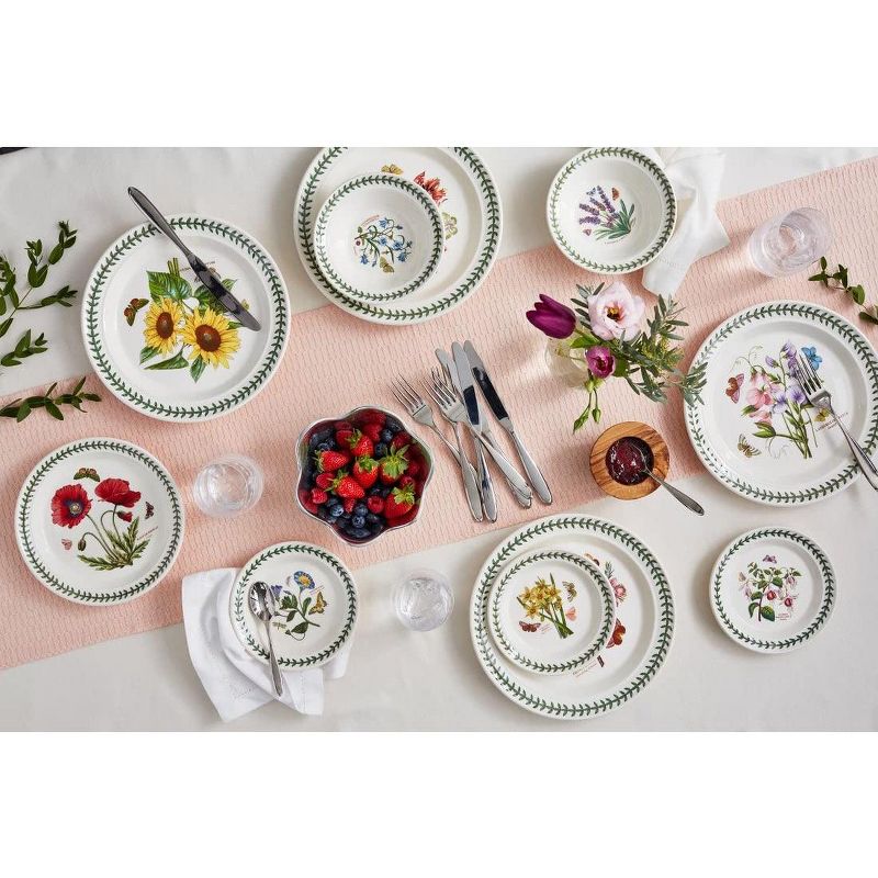 Portmeirion Botanic Garden Soup Plate/Bowl, Set of 6, Fine Earthenware, Made in England - Assorted Floral Motifs, 8.5 Inch, 3 of 7