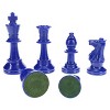 WE Games Color Bright Plastic Staunton Tournament Chess Pieces with 3.75 in. King - Half Chess Set of Chess Pieces Only, Blue - 2 of 4