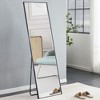MAYEERTY Full Length Mirror 65X22.8 Black Aluminum Wall Mounted for Bathroom Bedroom Store - 4 of 4