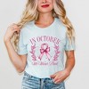 Simply Sage Market Women's Coquette In October We Wear Pink Short Sleeve Graphic Tee - 2 of 4