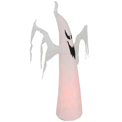 Sunnydaze 58" Self-Inflatable Holiday Spooky Glowing Ghost Outdoor Halloween Lawn Decoration with Red LED Light