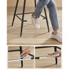 Bar Stools Set of 2, Bar Height Bar Stools with Back, Ergonomic Backrest, Synthetic Leather, Metal Legs - 4 of 4