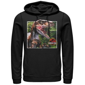 Men's Jurassic Park Velociraptor Scene Pull Over Hoodie - 1 of 3