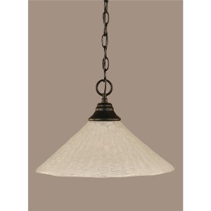 Toltec Lighting Any 1 - Light Pendant in  Matte Black with 16" Italian Bubble Shade - 1 of 1