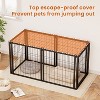 Munora 47.2" Black Metal Dog Crate - Indoor Kennel with Top Cover for Medium Dogs, 47.2"L x 22"W x 24"H - 4 of 4