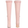 BLISSFUL STEP Women's Faux Fur High Heels Pointed Toe Fluffy Over the Knee High Boots - 2 of 4