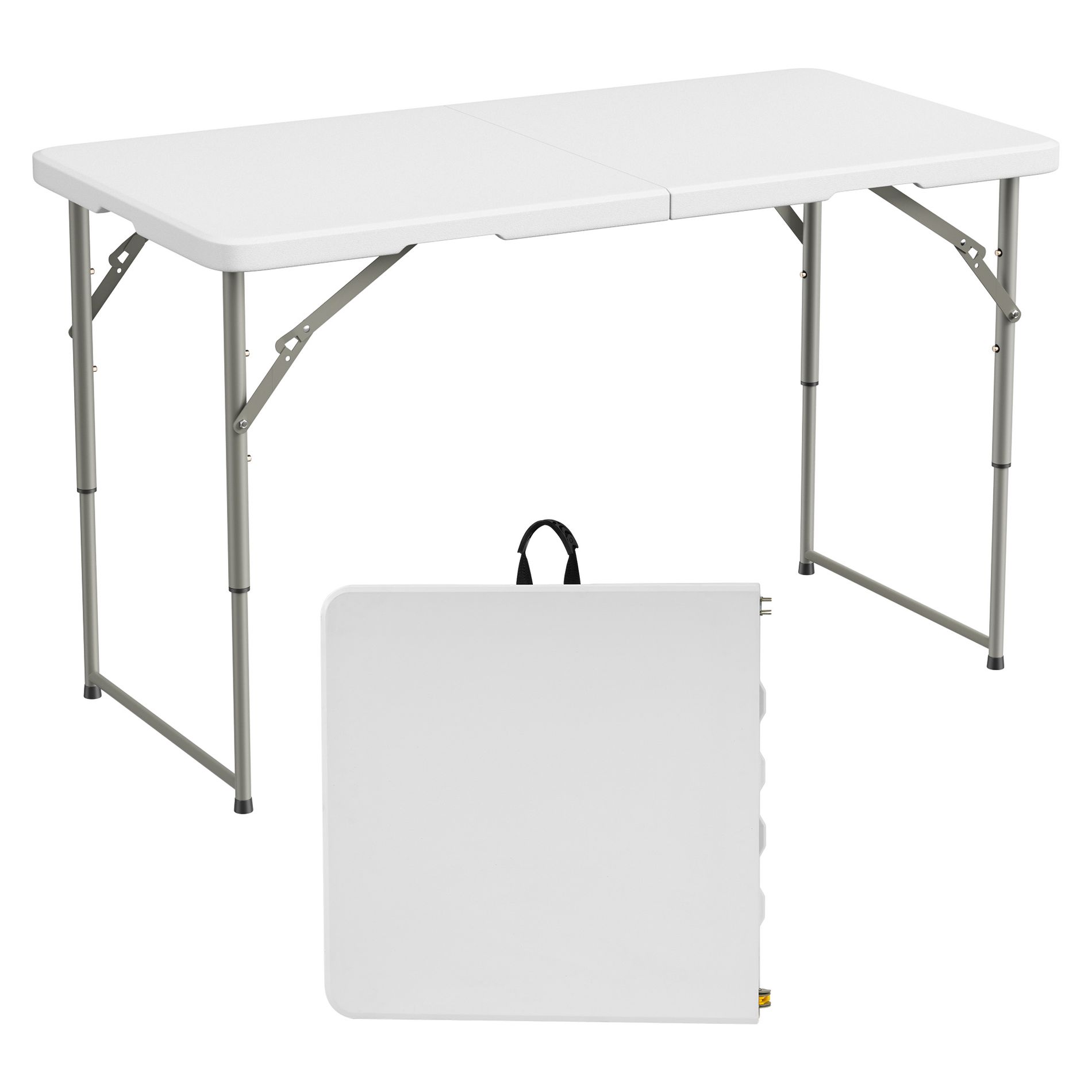 Gulches Folding table, 8 feet heavy duty folding semi-utility table for indoor and outdoor use, suitable for camping, picnics