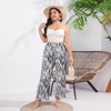 Coolmee Womens Plus Size Pants Casual Wide Leg Lounge Pants Women Comfy High Waist Pleated Palazzo Pants with Pockets - 2 of 3
