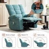Swivel Rocker Recliner Chair with Massage and Heat, Oversize Ergonomic Lounge Single Sofa with Side Pocket & Cup Holders - 3 of 4