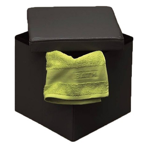 Evideco French Home Goods Versatile 2-in-1 Pouf & Storage Box – Available in 3 Colors and 2 Sizes - image 1 of 4