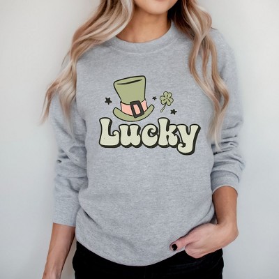 Simply Sage Market Women's Graphic Sweatshirt Lucky Hat