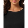 cheibear Women's Casual Pullover Short Sleeve Sleepshirt with Shorts Waffle Pajama Sets - 4 of 4