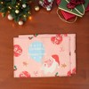 Unique Bargains Christmas Place Mats Santa Flax Pink Blue 13"x17.7" 2 Pcs - 2 of 4
