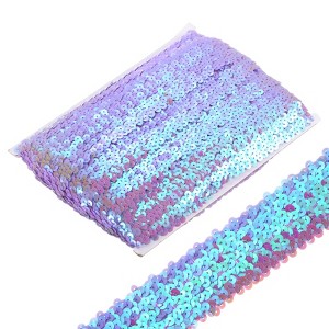 Unique Bargains Waterproof Flat Elastic Crafts Sewing Dress Sequins Trim Ribbon - 1 of 4