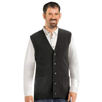 Collections Etc Mens Button Frontsweater Vest