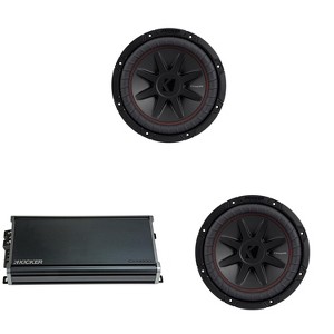 Kicker 10 Inch CVR Woofer (2) 52CVR102 Package with 46CXA18001 Amplifier - 1 of 4
