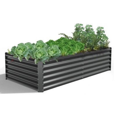 Anybear 2-Pack 3ft x 24" Quartz Grey Round Garden Bed