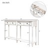 Espresso Console Table with 2 Storage Drawers and Bottom Shelf, Narrow Entryway Table for Hallway or Living Room-The Pop Home - 4 of 4