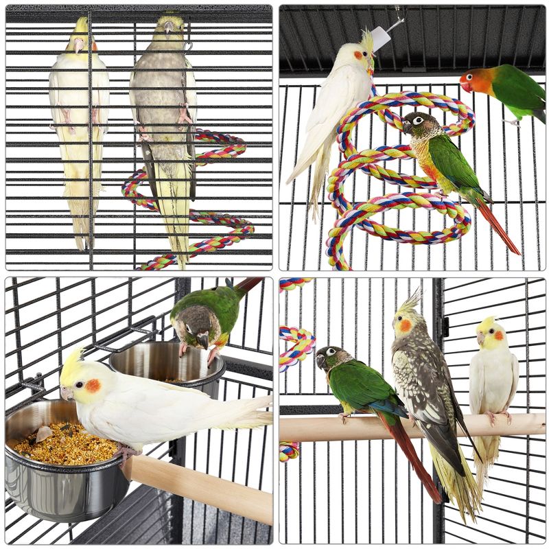 Yaheetech 61.5'' Play Top Parrot Cage Rolling Metal Bird Cage, 6 of 13
