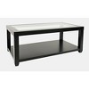 Jofran, Urban Icon Contemporary Rectangular Glass Inlay Coffee Table - Black - 3 of 4