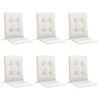 vidaXL Lowback Chair Cushions - Set of 6 Melange Cream, 39.4"x19.7"x1.6", for Patio, Garden, Office and Family Seating - 3 of 4