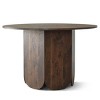 Mid Century Modern ​46" Round Dining Table for 4 Walnut Veener Wood Dining Table with Pedestal for Dining Room Kitchen-Tanpinhause - 2 of 4