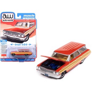 1964 Ford Country Squire Poppy Red with Woodgrain Sides 