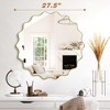 Beautyolove 23.5 in. W x 23.5 in. H Round Sunburst Wall Mirror Scalloped Decorative Mirror Framed in Gold - 3 of 4