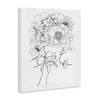 Stupell Industries Line Drawing Botanical Floral Bouquet Over Person Face, 30" x 40" - 3 of 4