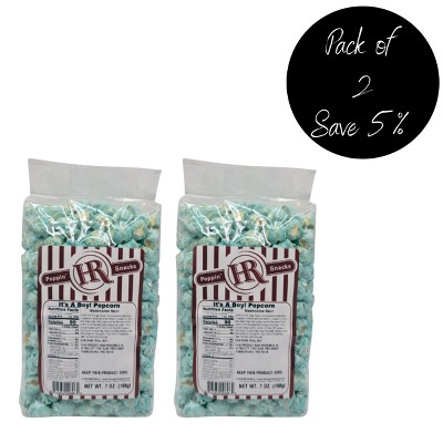 HR Poppin' Snacks 7 oz It's A Boy Blue Marshmallow Flavored Popcorn - Pack of 2