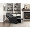 Faux Leather Glider Recliner Chair, 1-Piece, Solid Wood Frame, Comfortable Living Room Seating - 2 of 4
