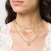HTUTWOO Women Gold Layered Necklaces, Round Water-Droplets Pendant Clavicle Necklace, Trendy Statement Jewelry Gift - 2 of 4