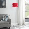 63"In Red Roses In Bloom Acrylic/Metal Floor Lamp - 2 of 4