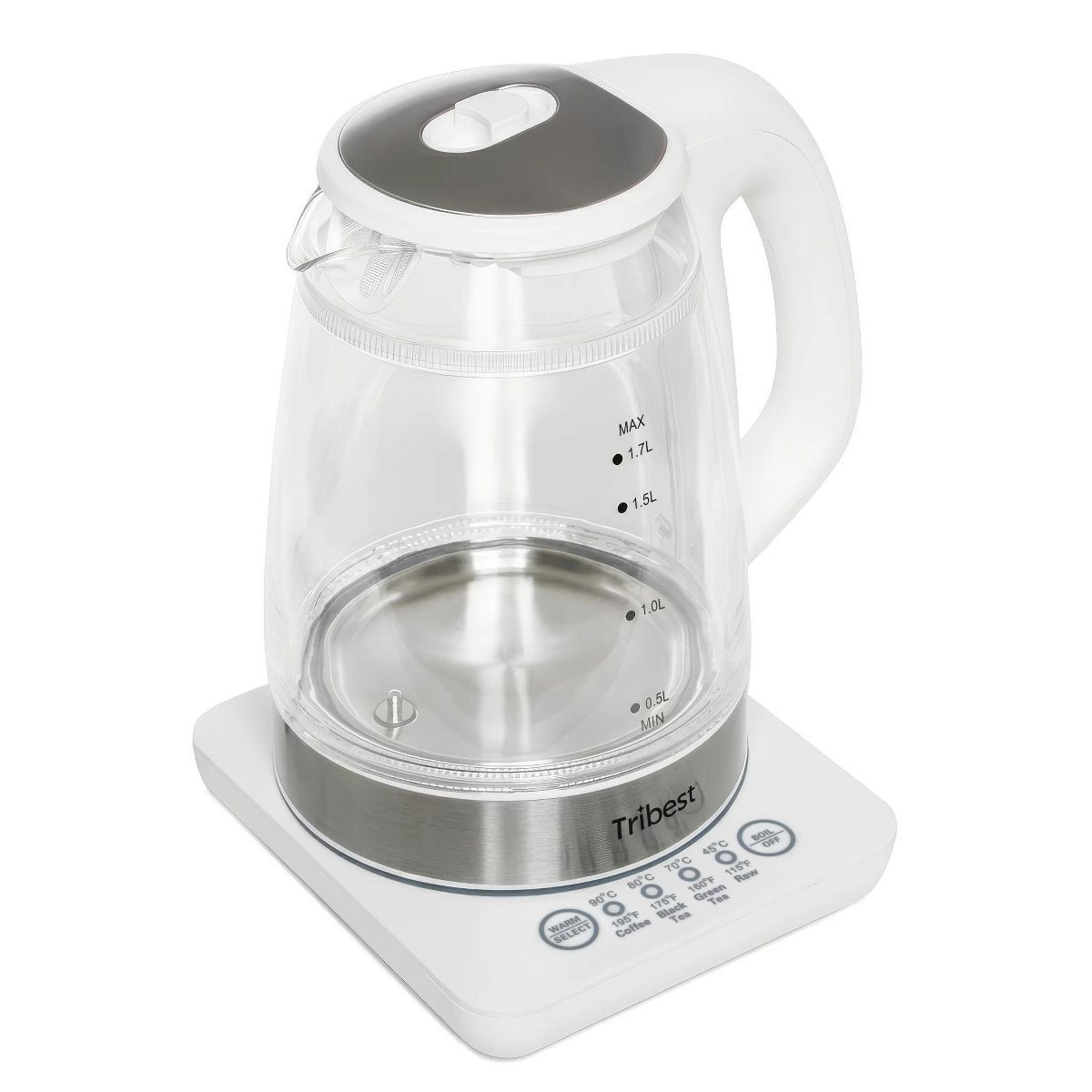 Tribest Raw Tea Kettle Glass Electric Brewing System – White - thumbnail 4