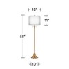 360 Lighting Dyna 58" Antique Brass and Sheer Double Shade Floor Lamp - 4 of 4
