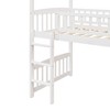 NicBex Twin Size Bunk Bed House Shape Loft Bed Pine Bed Frame with Full Length Guardrail, Slide and Ladder, No Box Spring Required - 4 of 4