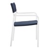 Modway Raleigh Outdoor Dining Armchair – Stackable Patio Aluminum Chair with Cushions, Weather-Resistant Gray White - 2 of 4