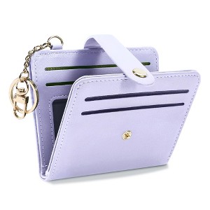 Narwey Small Wallets Woman RFID Blocking Leather Credit Card Holder - with ID Window
