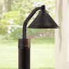 Minka Lavery Industrial Outdoor Post Light Fixture Aspen Bronze LED 11" Hammered Glass for Post Exterior Barn Deck Porch Patio - 2 of 2