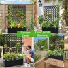Metal Planter Box with Trellis, 71"x47"x12" Raised Garden Bed with Trellis & Wheels, Outdoor Garden Box with Privacy Screen & Drainage Holes - 4 of 4