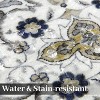 Acekool 10x13 Vintage Medallion Washable Area Rug, Extra Large Non-Slip Distressed Floral Carpet, Stain Resistant for Living Room, Bedroom, Grey - 4 of 4