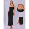 INSPIRE CHIC Women's Elastic Spaghetti Strap Side Slit Party Club Maxi Bodycon Dress - 2 of 4