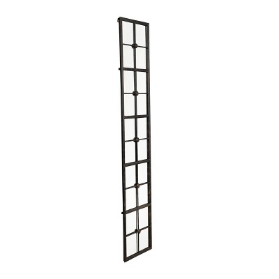 Tall Black Metal Windowpane Full Length Mirror
