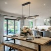 LLHZSY Integrated LED Wood Linear Pendant Chandelier 5-Light Fixture for Kitchen Island Dining Room - 2 of 4