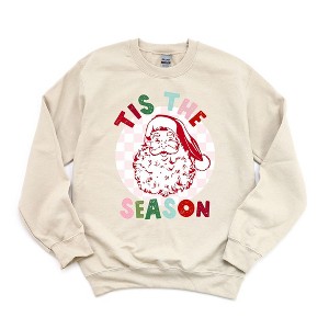 Simply Sage Market Women's Graphic Sweatshirt Tis The Season Checkered - 1 of 2