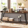 VYNXARIA Console Tables - 70.87 Inch Extra Long Rustic Industrial Sofa Table, Navy Blue - 2 of 4